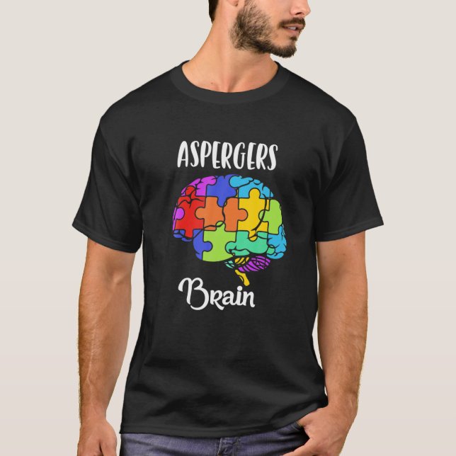 Camiseta Síndrome de Aspergers - El rompecabezas del cerebr (Anverso)