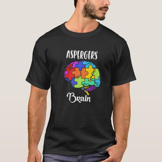 Camiseta Síndrome de Aspergers - El rompecabezas del cerebr (Anverso)