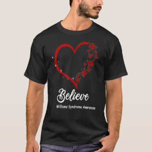 Camiseta Síndrome de Believe williams Conciencia, mariposas