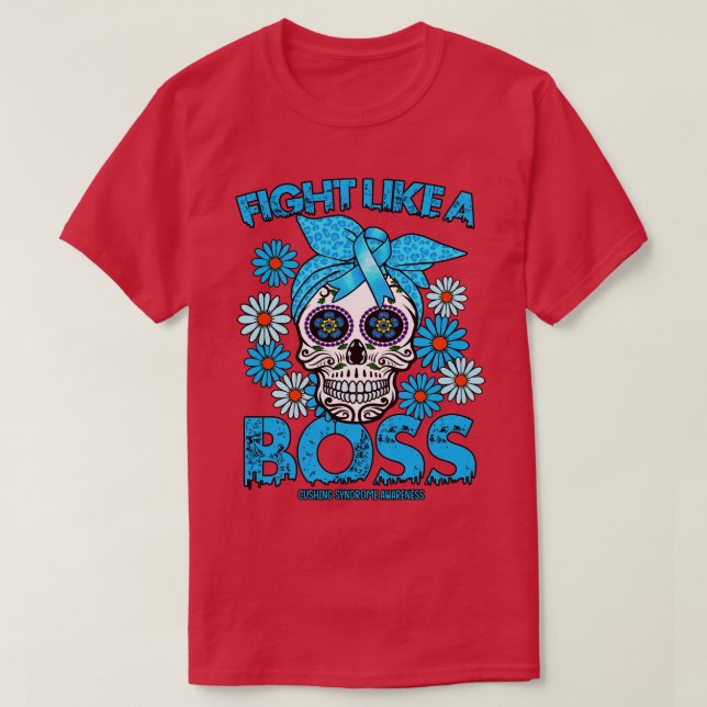 Camiseta Síndrome de Cushing Lucha de concientización como  (Diseño del anverso)