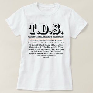 CAMISETA SÍNDROME DE DESARROLLO DEL TRAIDOR DE T.D.S.