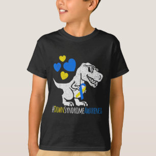 Camiseta Síndrome De Dinosaurio Abajo Conciencia Azul Y Ama