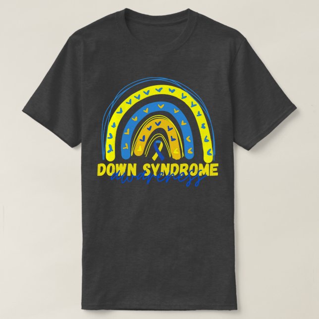 Camiseta Síndrome de Down Arcoiris (Diseño del anverso)
