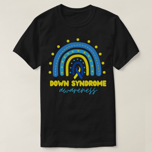 Camiseta Síndrome de Down Arcoiris 9 (Diseño del anverso)