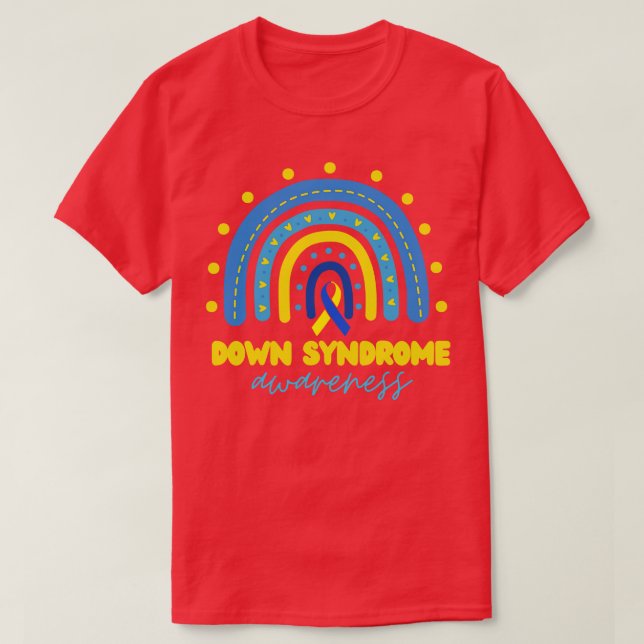 Camiseta Síndrome de Down Arcoiris 9 (Diseño del anverso)