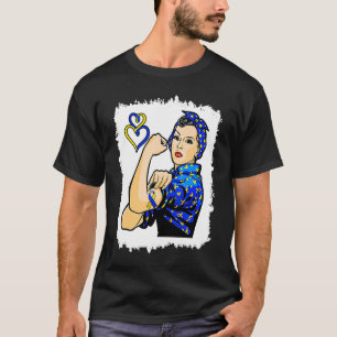 Camiseta Síndrome de Down Conciencia hacia abajo Retro dere