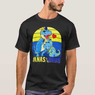Camiseta Síndrome de Down Conciencia Nana Saurus T Rex Blue