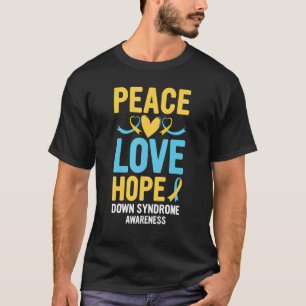 Camiseta Síndrome de Down Conciencia Paz Esperanza T21 Amar