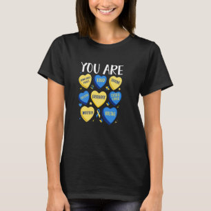 Camiseta Síndrome de Down Conciencia Positiva Candy Hearte