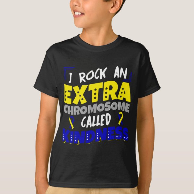Camiseta Síndrome de Down cromosómica Extra Trisonomía 21 K (Anverso)