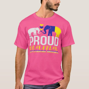 Camiseta Síndrome de Down de Mamá Orgullosa y Baby Elephant