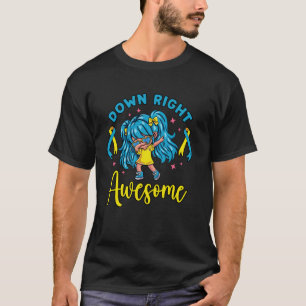 Camiseta Síndrome de Down Derecha Abajo Increíble Chica Dab