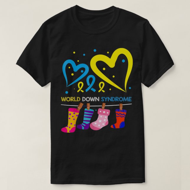 Camiseta Síndrome de Down en el mundo Día Mundial de la DDS (Diseño del anverso)