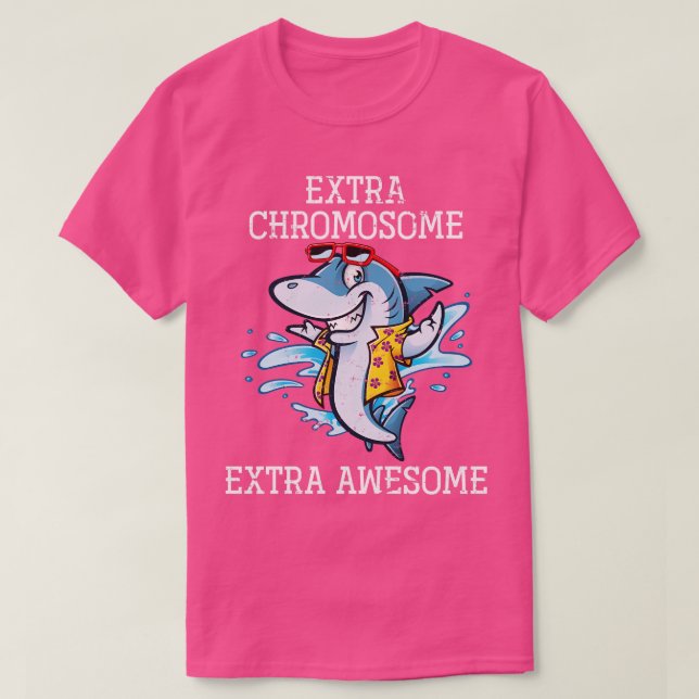 Camiseta Síndrome de Down Extra-Awesome Extra cromosoma (Diseño del anverso)