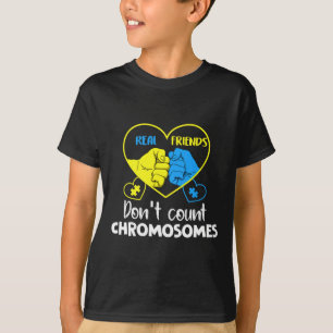 Camiseta Síndrome de Down Los verdaderos amigos no cuentan 