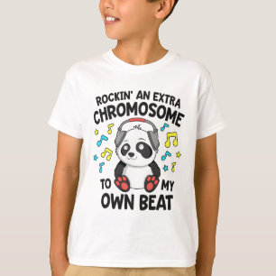 Camiseta Síndrome de Down Niños T21 Rockin' Un Cromosoma Ex