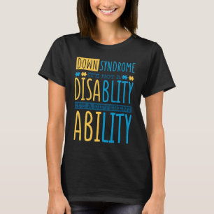 Camiseta Síndrome de Down No es un Síndrome de Discapacidad