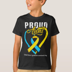 Camiseta Síndrome de Down Orgulloso Tía Conciencia