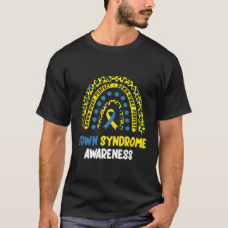 Camiseta Síndrome de Down Rainbow T21 Perfecto hacia abajo 