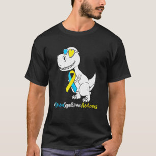 Camiseta Síndrome de Down T Rex Dinosaur Boys Niños Trisomí