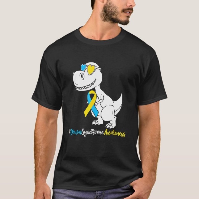 Camiseta Síndrome de Down T Rex Dinosaur , Niños Trisomía T (Anverso)