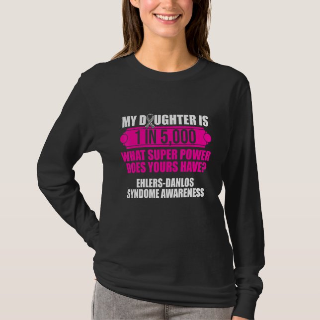 Camiseta Síndrome de Ehlers Danlos Sensibilización Hija Gue (Anverso)