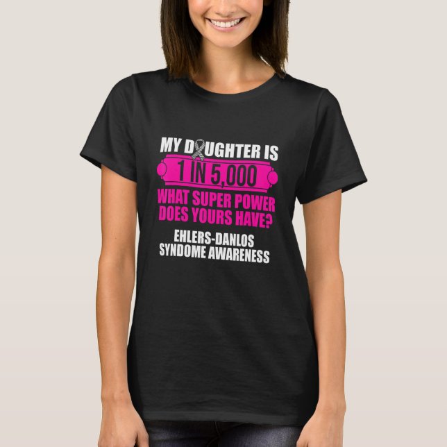 Camiseta Síndrome de Ehlers Danlos Sensibilización Hija Gue (Anverso)