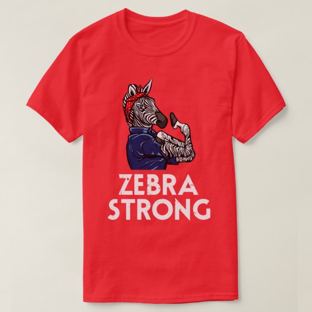 Camiseta Síndrome de EhlersDanlos Rosie the Riveter Zebra S (Diseño del anverso)