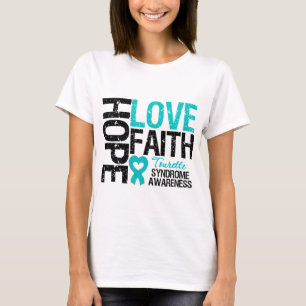 Camiseta Síndrome de Hope Love Faith Tourette
