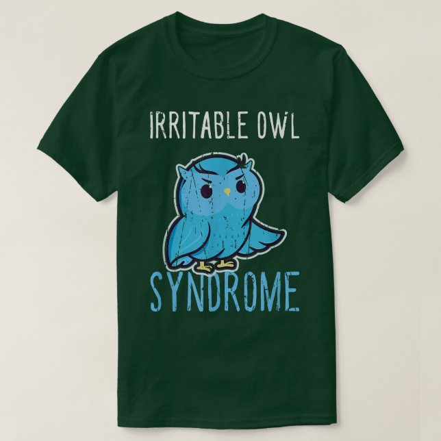 Camiseta Síndrome de Lechuza Irritable Lechuza Grumpy Graci (Diseño del anverso)