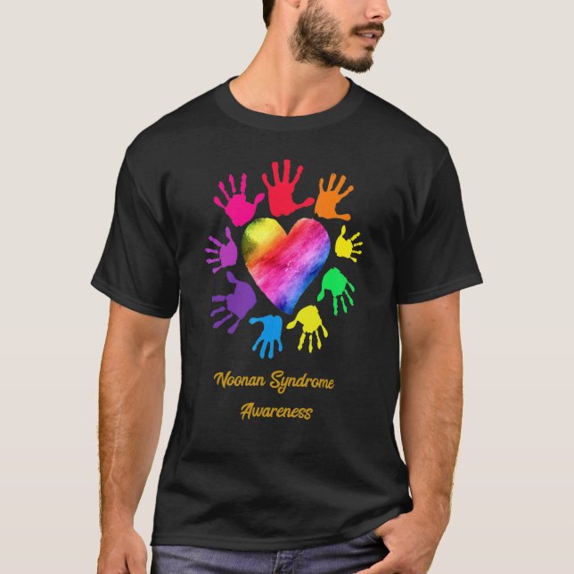 Camiseta Síndrome de Noonan Conciencia Manos Síndrome de No (Anverso)