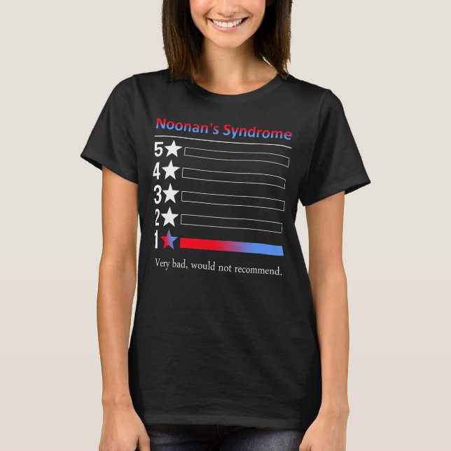 Camiseta Síndrome de Noonan Muy mal, no lo recomendaría. (Anverso)