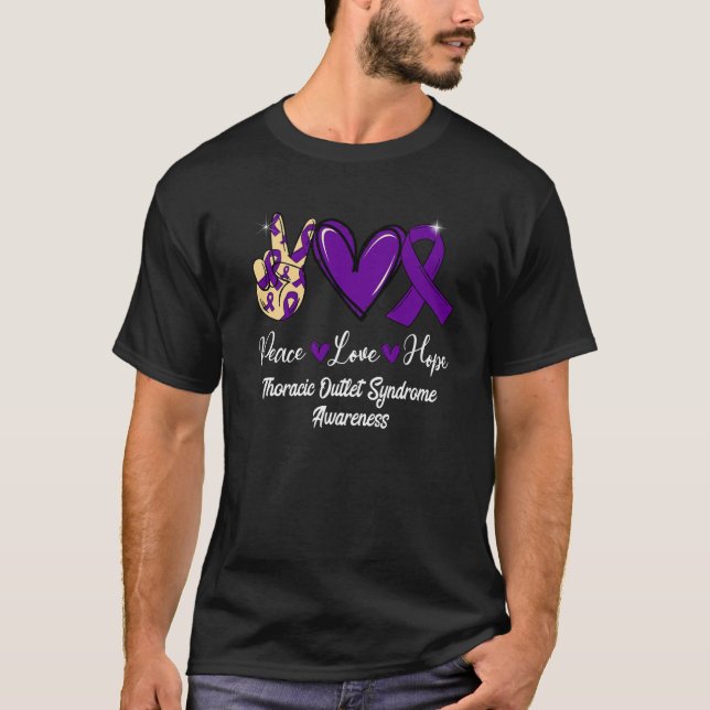Camiseta Síndrome de Outlet Thoracial TOS Peace Love Hope P (Anverso)