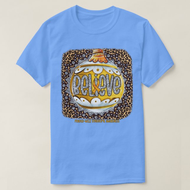 Camiseta Síndrome de PraderWilli Conciencia Creer Ornament  (Diseño del anverso)