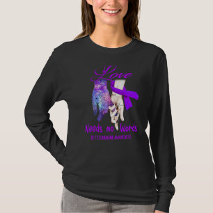 Camiseta Síndrome de Rett Conciencia Amor No Necesita Palab
