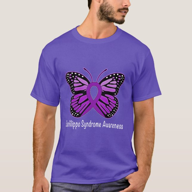 Camiseta Síndrome de Sanfilippo Mariposa de la Esperanza (Anverso)