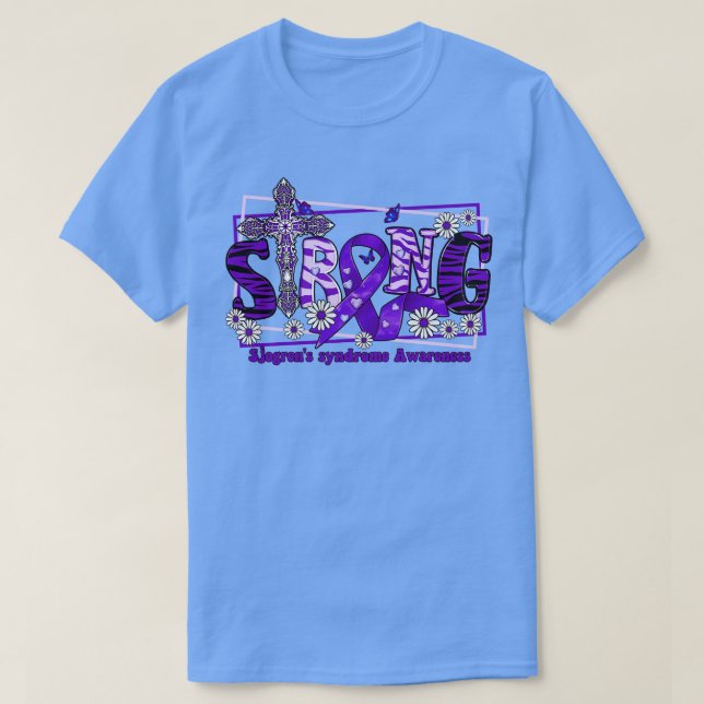 Camiseta Síndrome de Sjogrens La conciencia cruza la cinta  (Diseño del anverso)