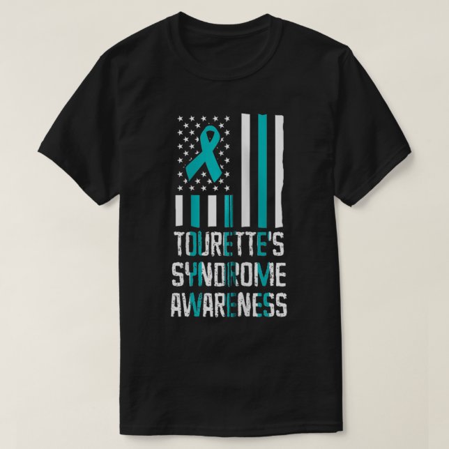 Camiseta Síndrome de Tourette Bandera de Estados Unidos Sup (Diseño del anverso)