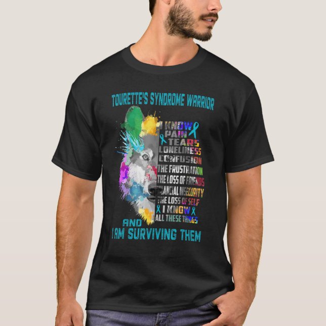 Camiseta Síndrome de Tourette, conozco todas las cosas y so (Anverso)