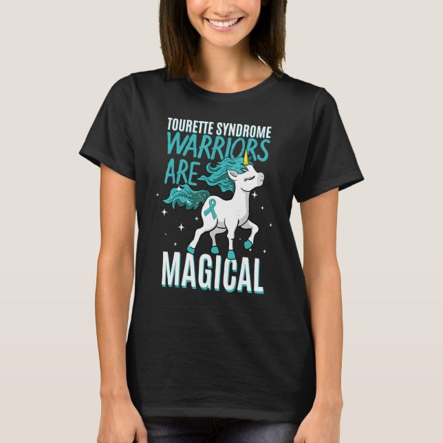 Camiseta Síndrome de Tourette Magical Unicornio Cinta Verde (Anverso)
