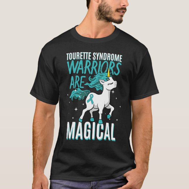 Camiseta Síndrome de Tourette Magical Unicornio Cinta Verde (Anverso)