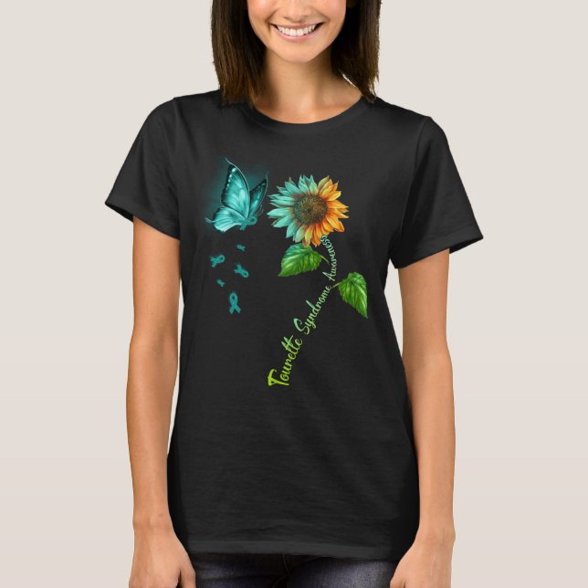 Camiseta Síndrome de Turette de Girasol de Mariposa Concien (Anverso)