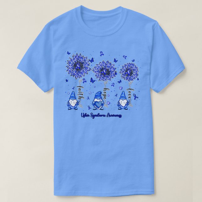 Camiseta Síndrome de Usher Concienciación gnomo fe esperanz (Diseño del anverso)