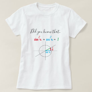 Camiseta Sine Cosine Mathematics Identity Personalizado