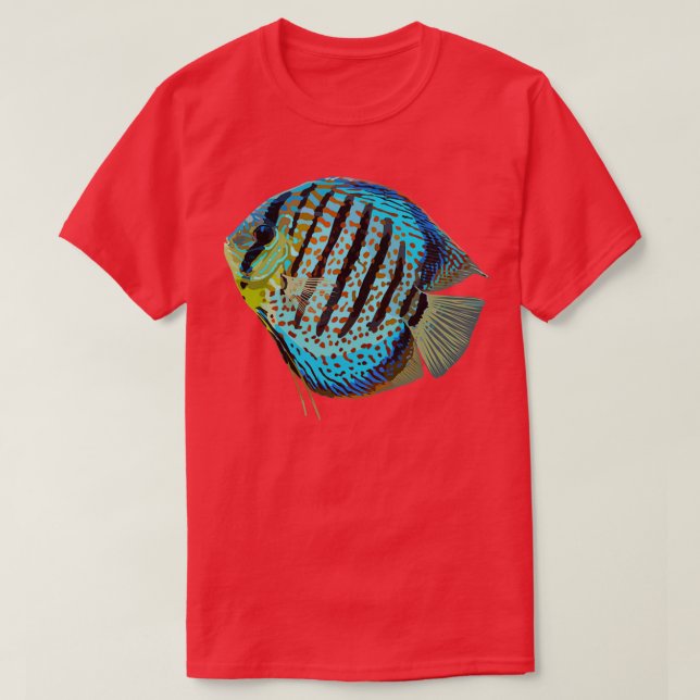 Camiseta Sinfín De Pescado Azul Sinfón Cichlid Cute Freshwa (Diseño del anverso)