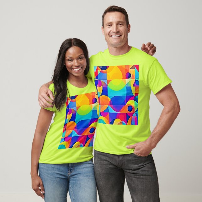 Camiseta Sinfonía de Color Geométrico (Unisexo)