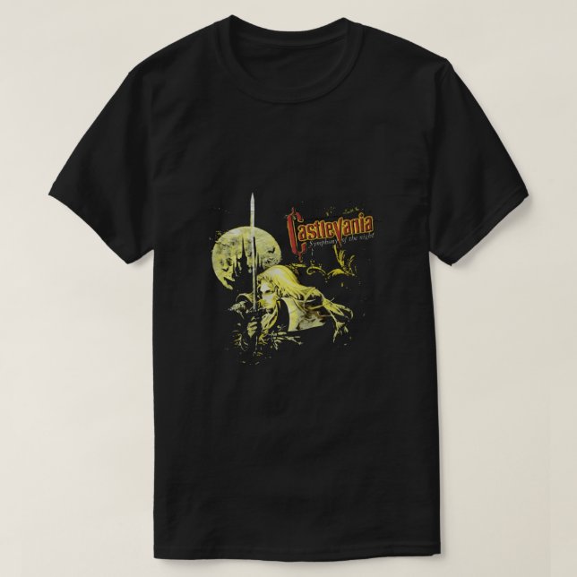Camiseta Sinfonía de la noche Alucard Castlevania Game Fun (Diseño del anverso)