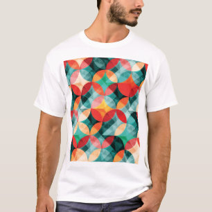Camiseta Sinfonía del Círculo: Colorful Abstract Vintage