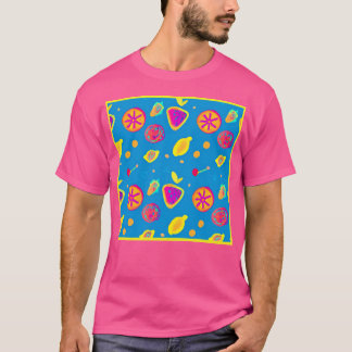 Camiseta Sinfonía del patrón de neón colorido