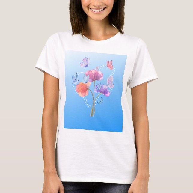Camiseta Sinfonía floral (Anverso)